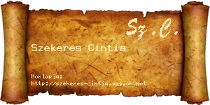 Szekeres Cintia névjegykártya